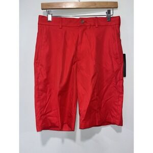 Walter‎ Hagen Men's Flat Front Golf Shorts, Size 30 Red